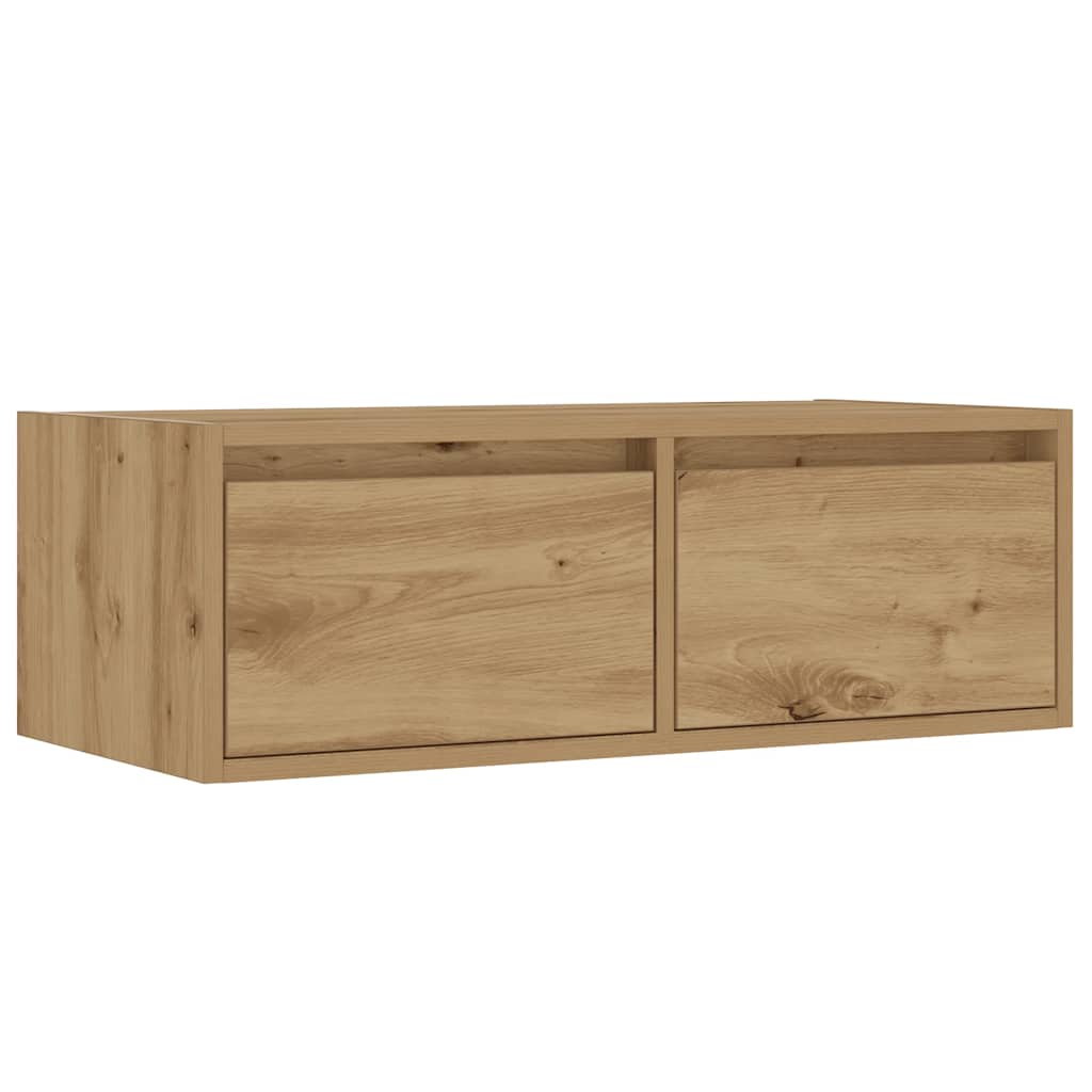 Móvel de TV com luzes LED 75x35,5x25 cm carvalho artisiano