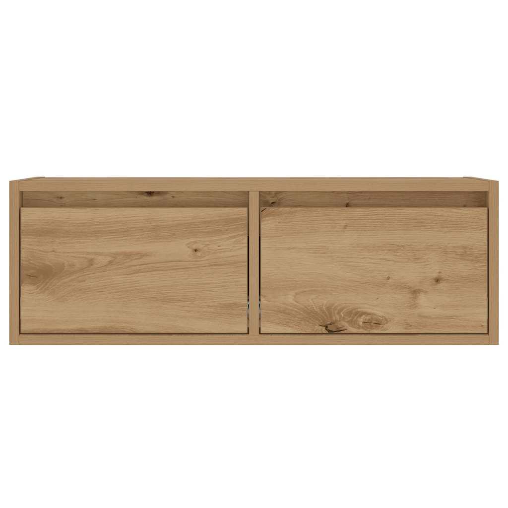 Móvel de TV com luzes LED 75x35,5x25 cm carvalho artisiano