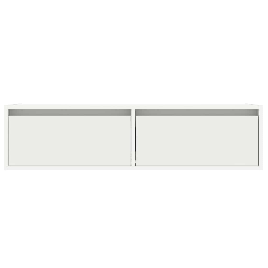 Móvel de TV com luzes LED 100X35,5x25 cm branco
