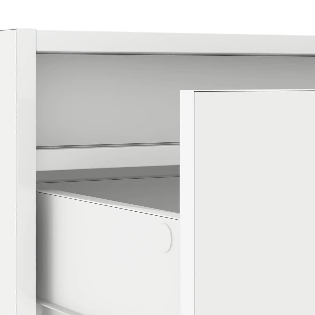 Móvel de TV com luzes LED 100X35,5x25 cm branco