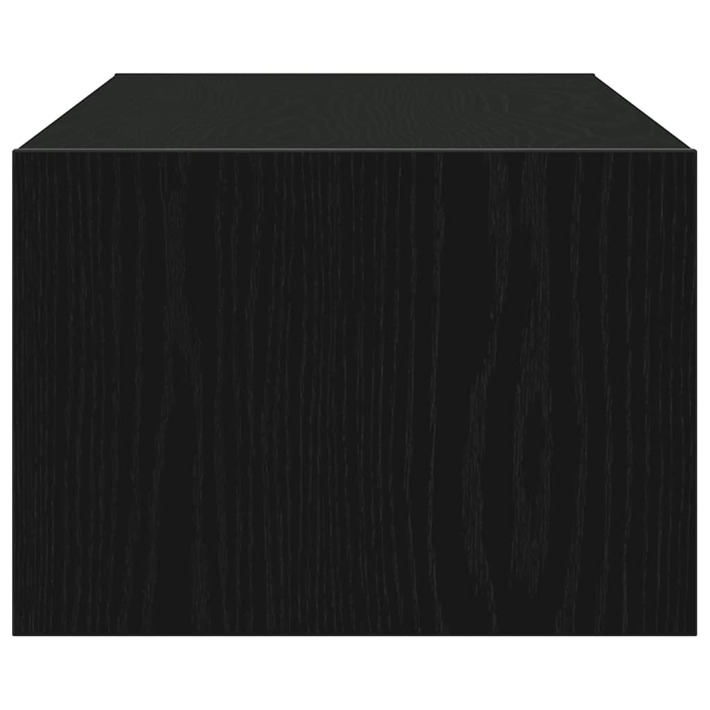 Móvel TV com luzes LED carvalho preto 100X35,5x25 cm