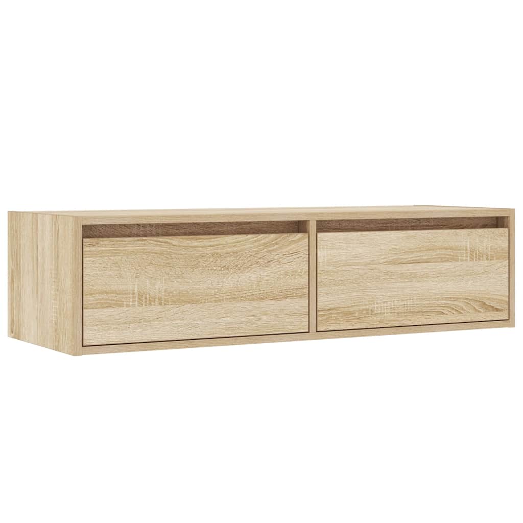 Móvel de TV com luzes LED 100X35,5x25 cm carvalho sonoma