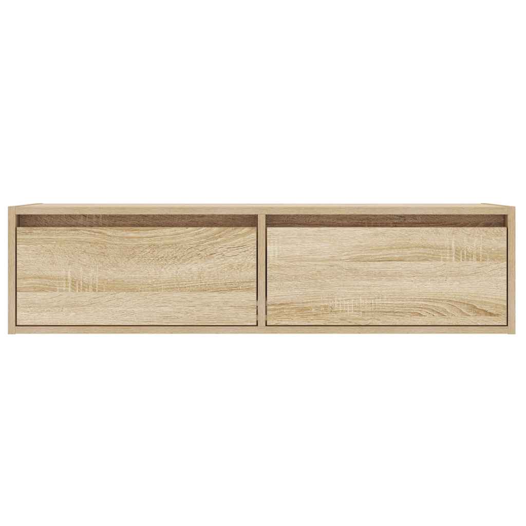 Móvel de TV com luzes LED 100X35,5x25 cm carvalho sonoma