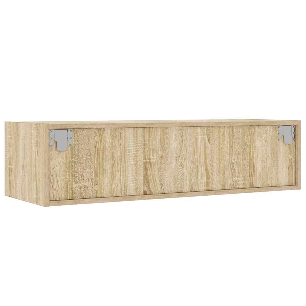 Móvel de TV com luzes LED 100X35,5x25 cm carvalho sonoma