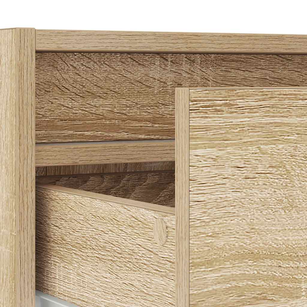 Móvel de TV com luzes LED 100X35,5x25 cm carvalho sonoma