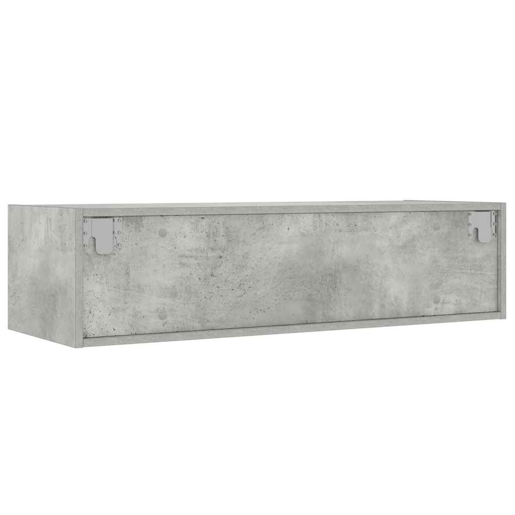 Móvel de TV com luzes LED 100X35,5x25 cm cinzento cimento