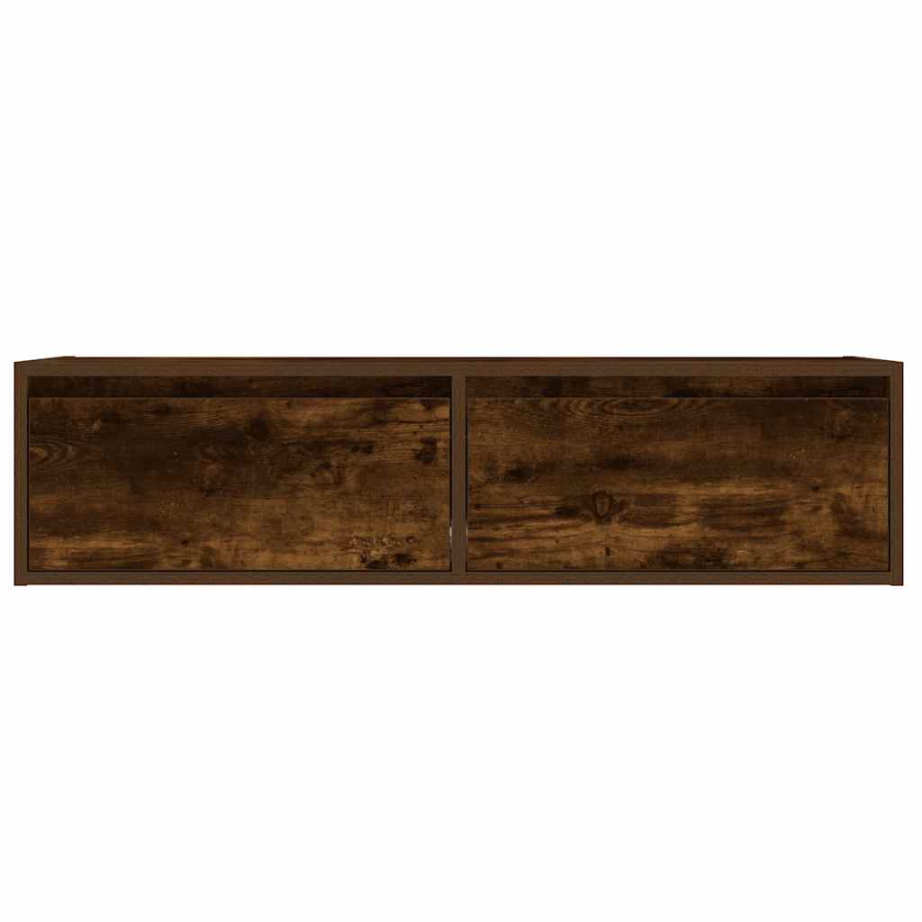 Móvel de TV com luzes LED 100X35,5x25 cm carvalho fumado