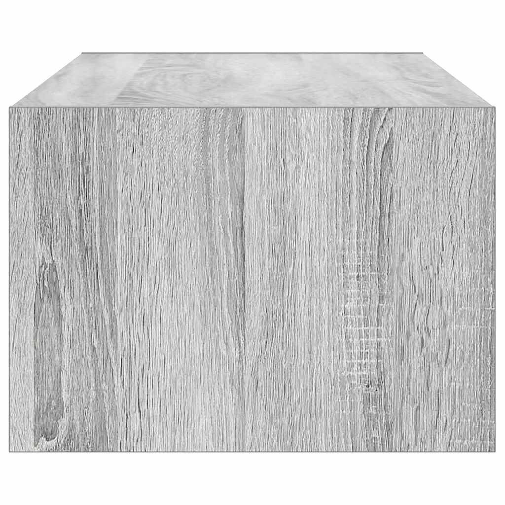 Móvel de TV com luzes LED 100X35,5x25 cm sonoma cinza