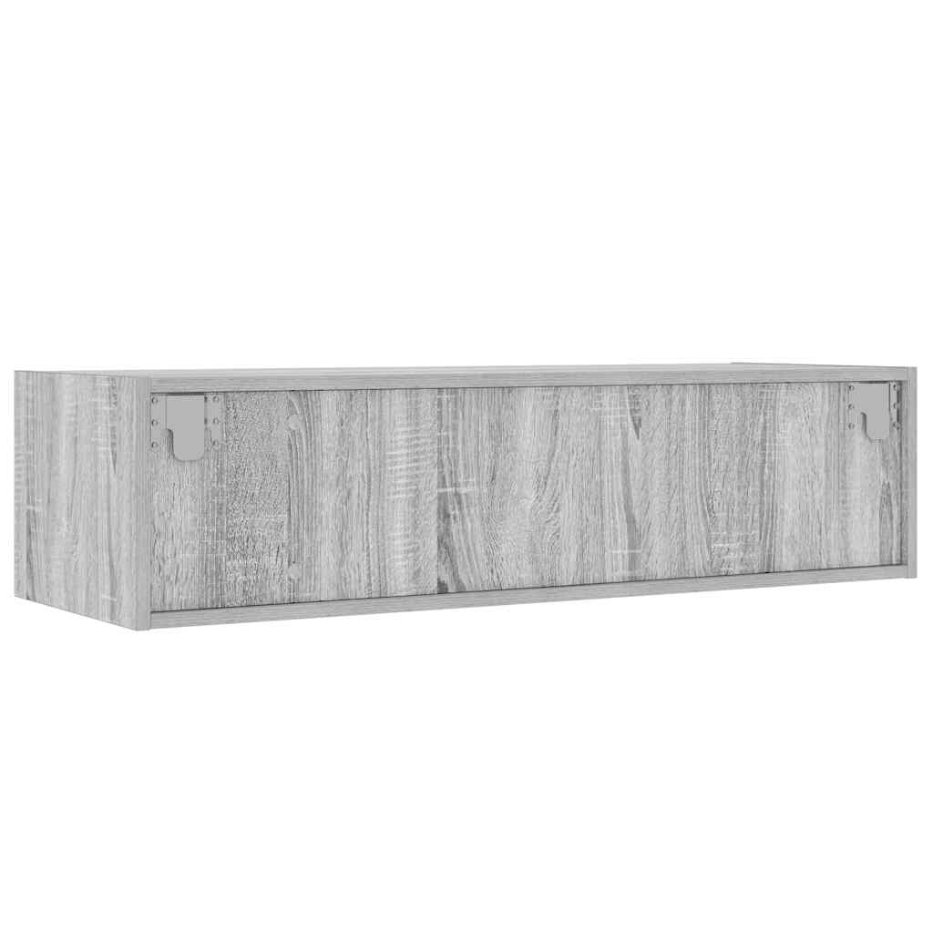 Móvel de TV com luzes LED 100X35,5x25 cm sonoma cinza