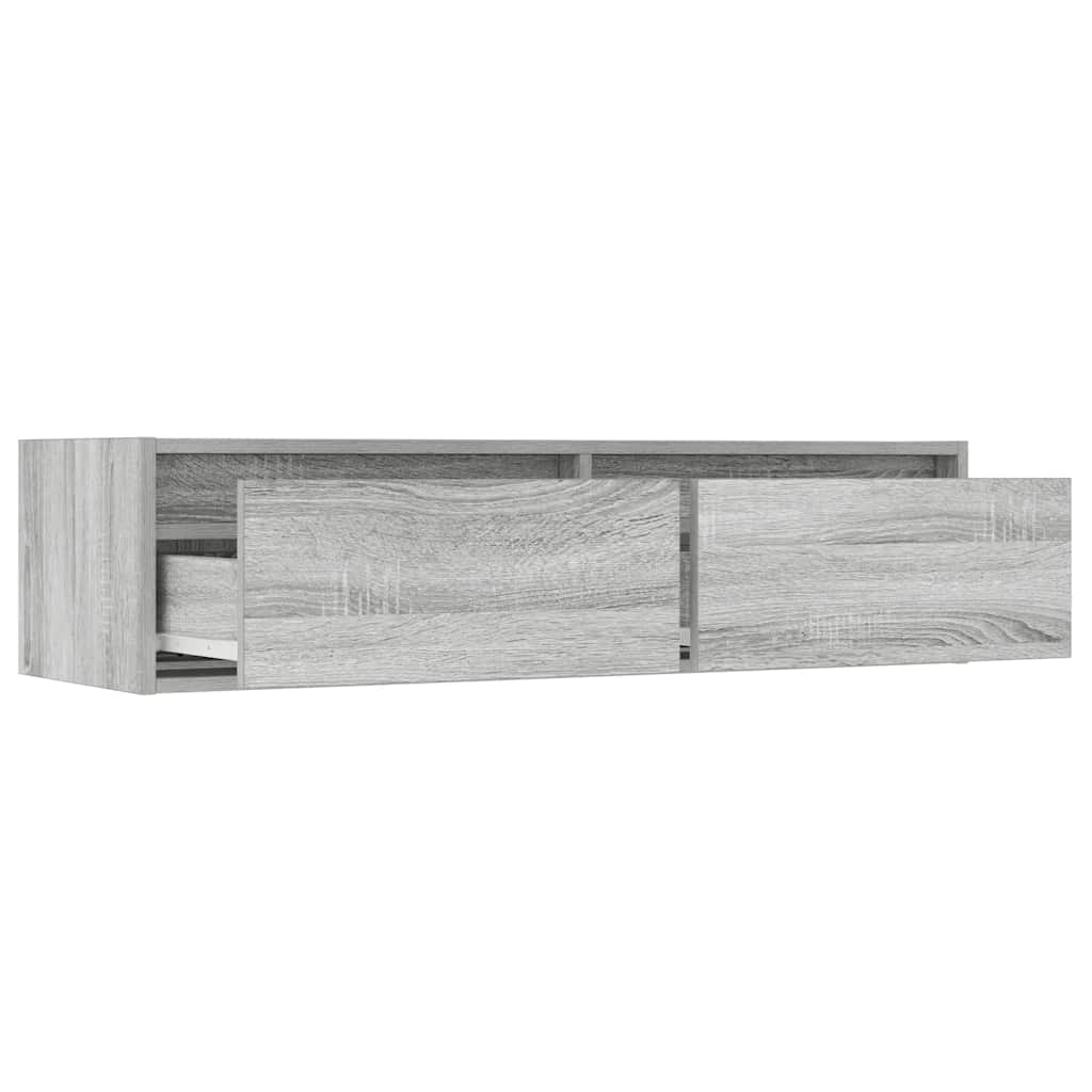 Móvel de TV com luzes LED 100X35,5x25 cm sonoma cinza