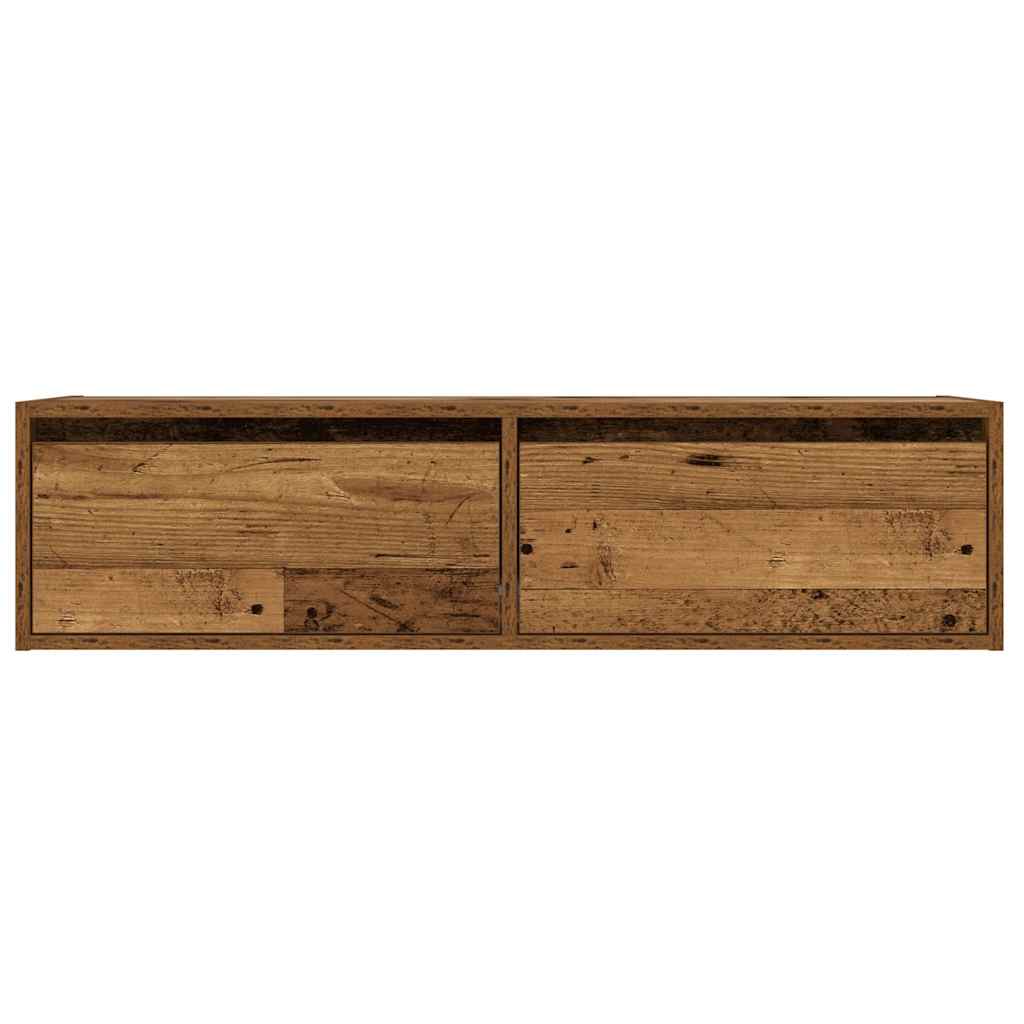 Móvel de TV com luzes LED 100X35,5x25 cm madeira velha