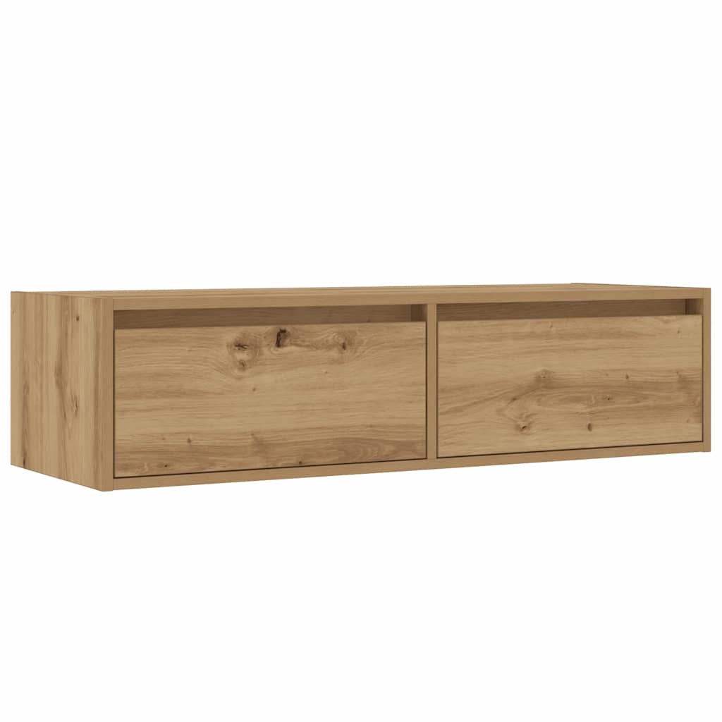 Móvel de TV com luzes LED 100X35,5x25 cm carvalho artisiano