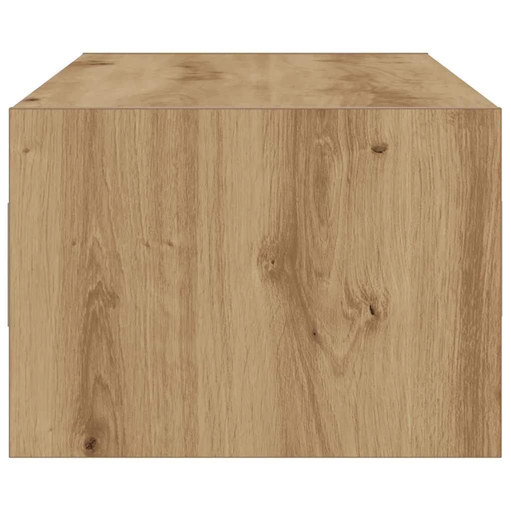 Móvel de TV com luzes LED 100X35,5x25 cm carvalho artisiano