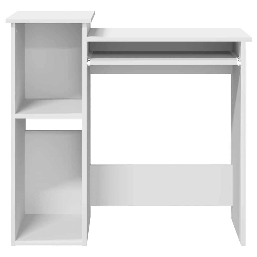 Secretária com prateleiras 84x40x78 cm contraplacado branco