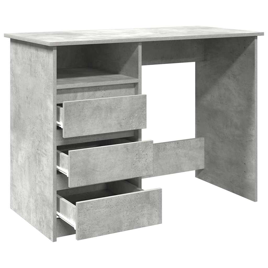 Secretária 102x50x75 cm derivados de madeira cinzento cimento