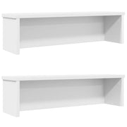 Racks de cozinha empilhável 2 pcs branco 50x15x16 cm