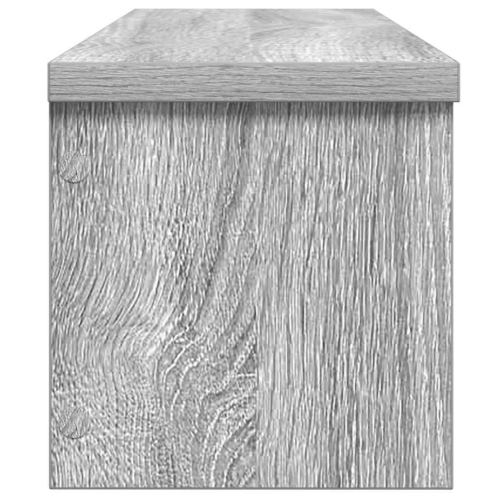 Racks de cozinha empilhável 2 pcs cinza Sonoma 50x15x16 cm