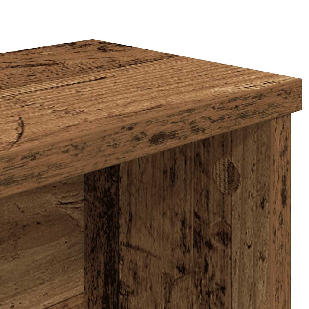 Racks de cozinha empilhável 2 pcs madeira velha 60x15x16 cm