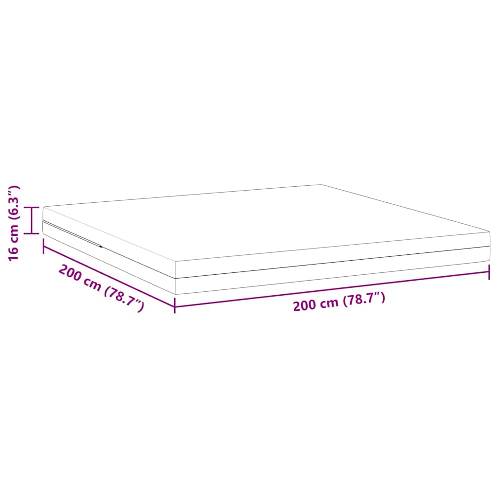 Colchão Branco 200 x 200 cm Espuma
