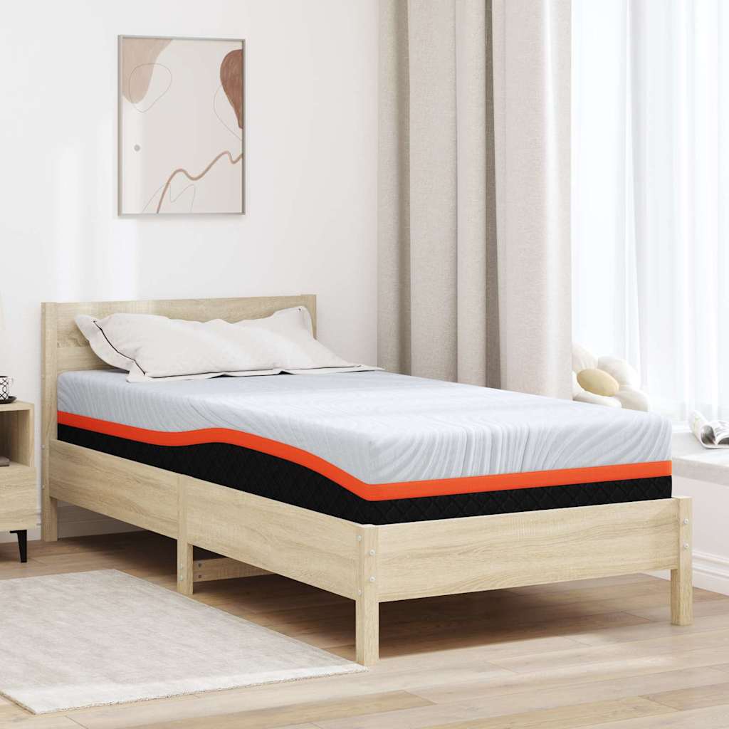 Colchão Branco e Cinza 90 x 190 cm Espuma de Memória