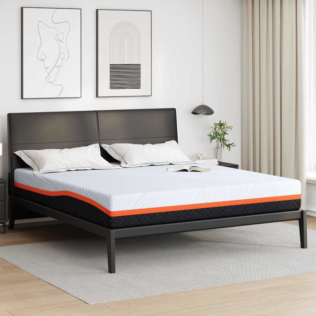 Colchão Branco e Cinza 180 x 200 cm Espuma de Memória