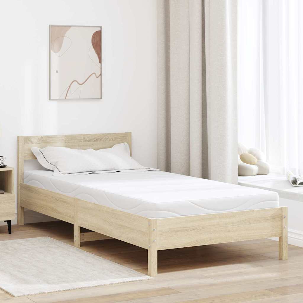 Colchão Branco 90 x 190 cm Espuma de Memória de Gel