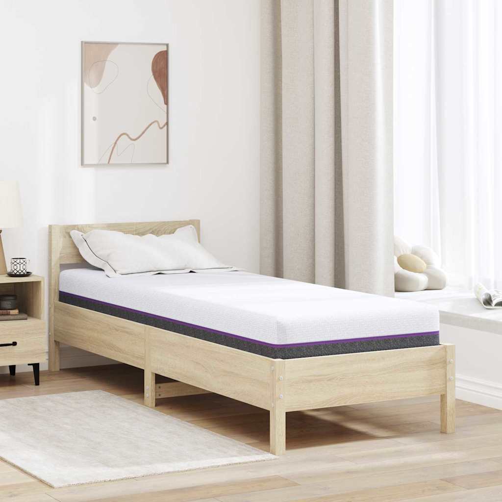 Colchão Branco e Cinza 70 x 200 cm Espuma de Memória