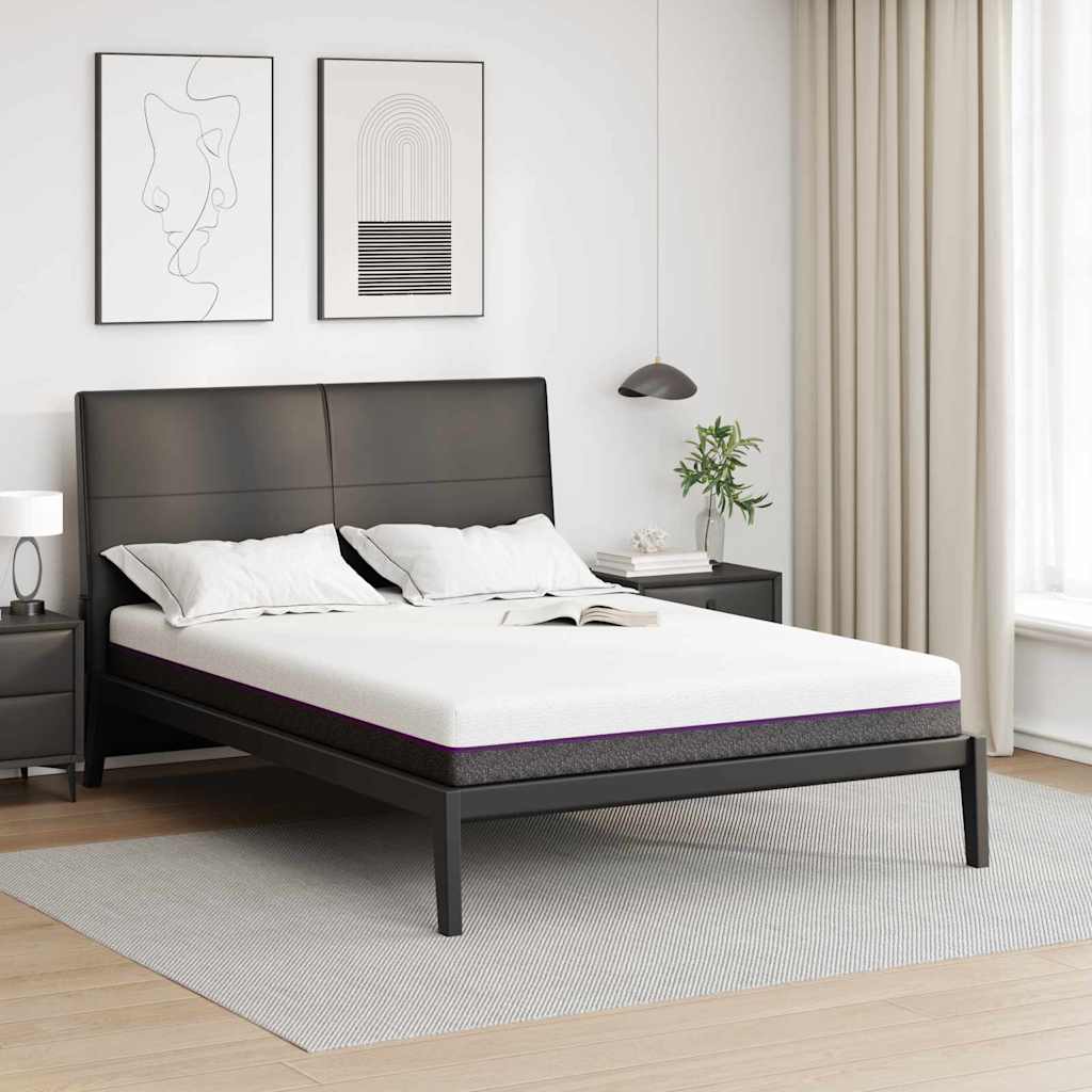 Colchão Branco e Cinza 160 x 200 cm Espuma de Memória