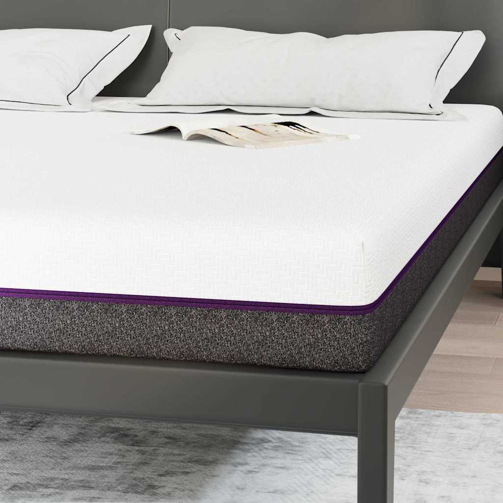 Colchão Branco e Cinza 180 x 200 cm Espuma de Memória