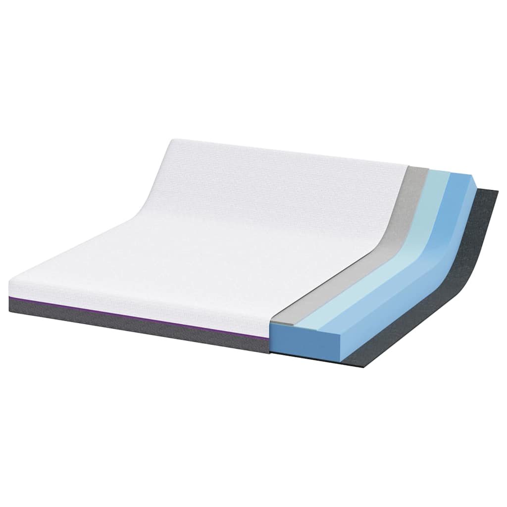 Colchão Branco e Cinza 180 x 200 cm Espuma de Memória