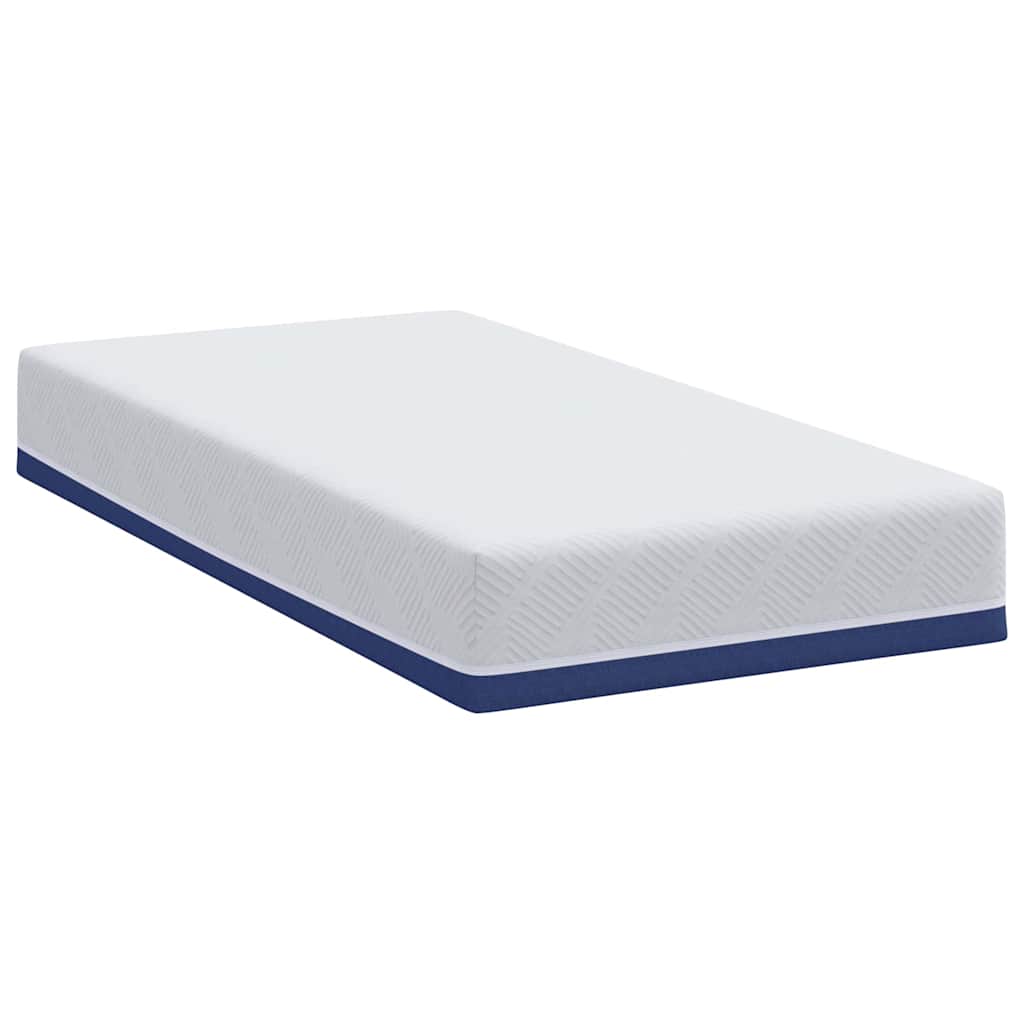 Colchão Branco e Azul 80 x 160 cm Espuma de Memória de Gel