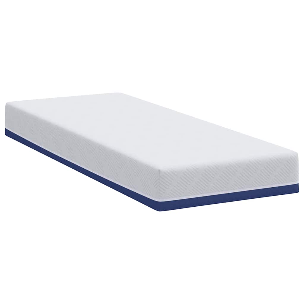 Colchão Branco e Azul 70 x 200 cm Espuma de Memória de Gel