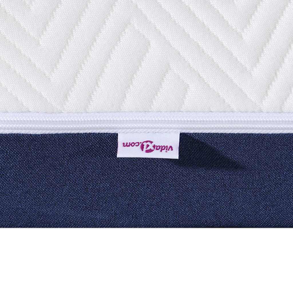 Colchão Branco e Azul 90 x 190 cm Espuma de Memória de Gel