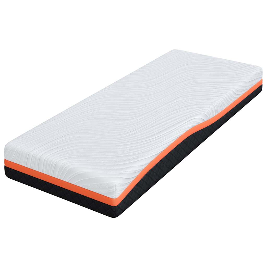 Colchão Branco e Cinza 70 x 200 cm Espuma de Memória de Gel