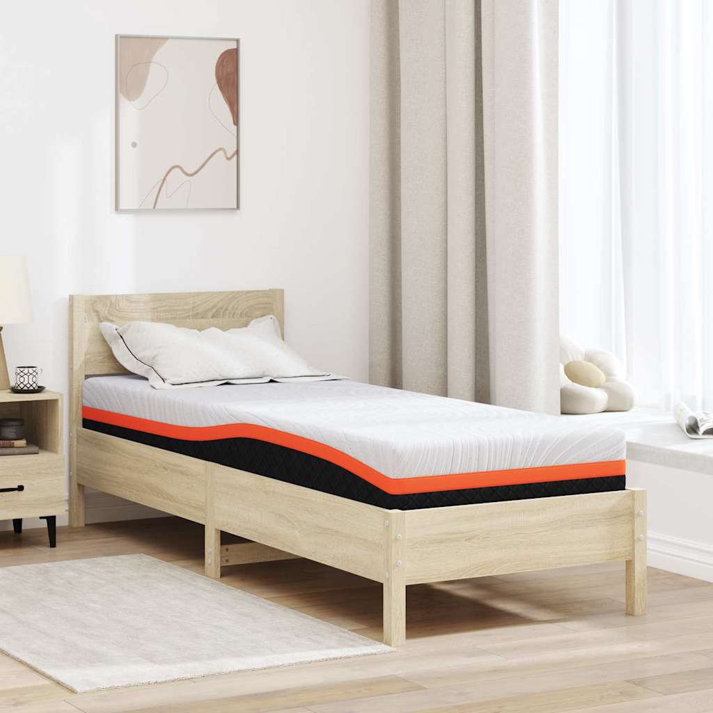 Colchão Branco e Cinza 80 x 200 cm Espuma de Memória de Gel