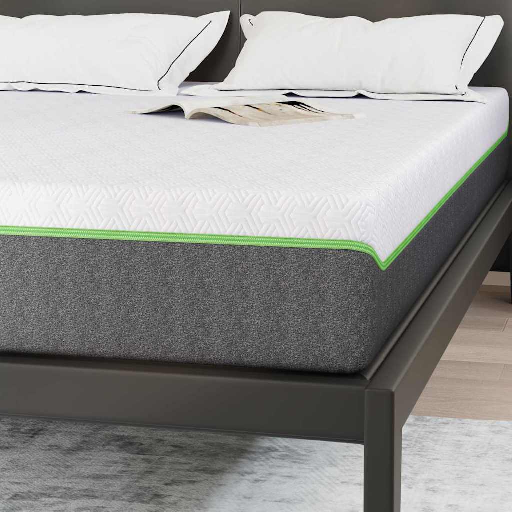 Colchão Branco e Cinza 140 x 190 cm Mola Pocket