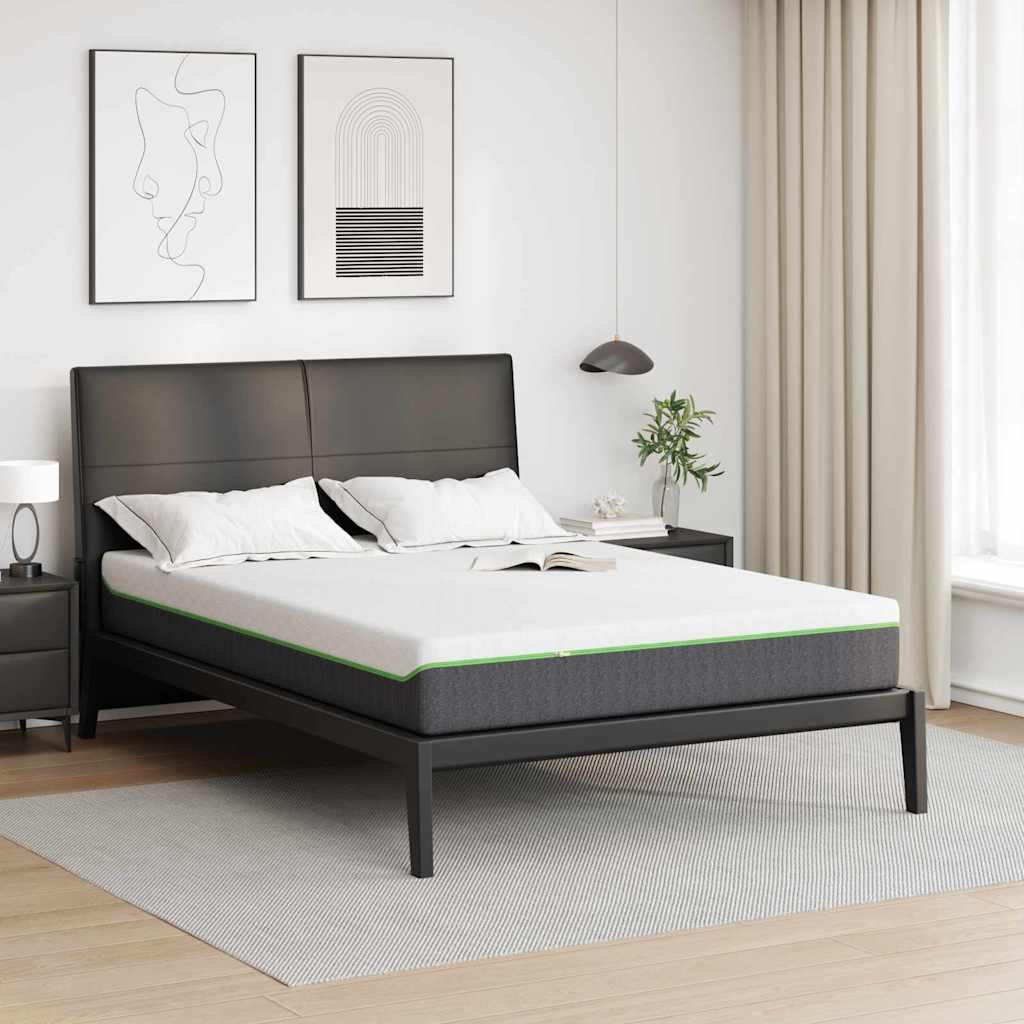 Colchão Branco e Cinza 140 x 200 cm Mola Pocket