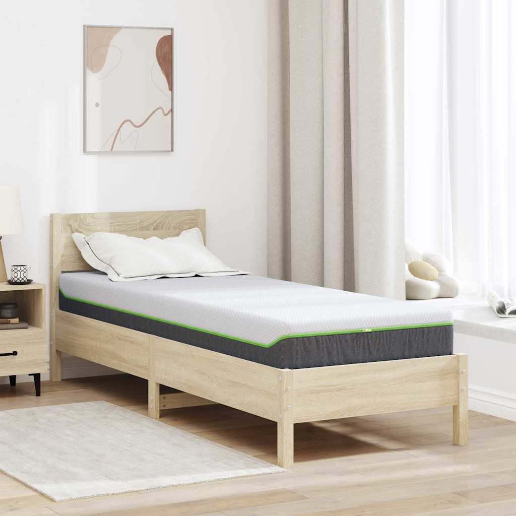 Colchão Branco e Cinza 70 x 200 cm Mola Pocket