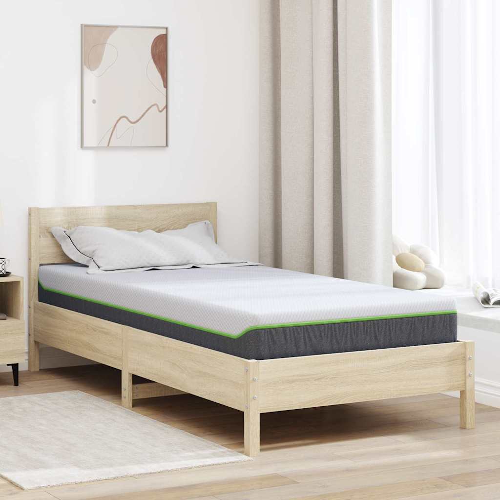 Colchão Branco e Cinza 120 x 200 cm Mola Pocket