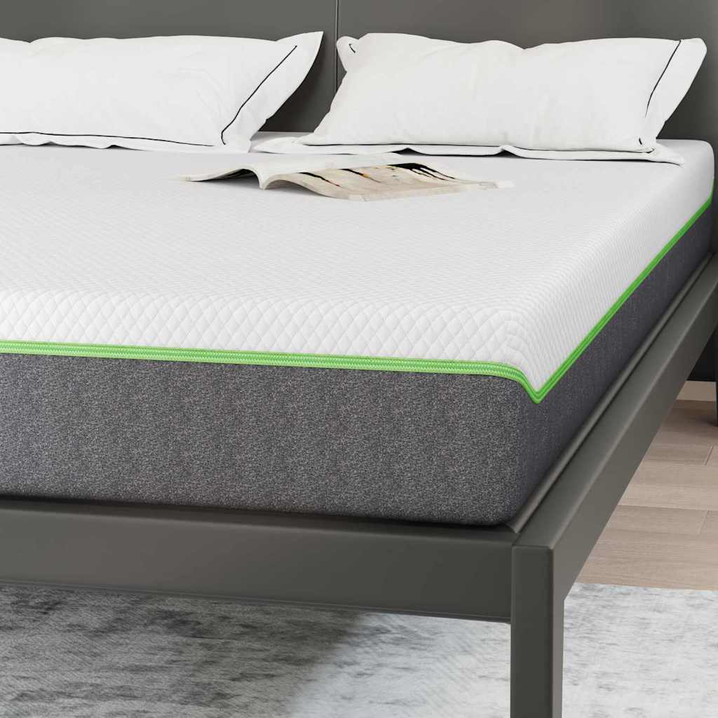 Colchão Branco e Cinza 140 x 190 cm Mola Pocket