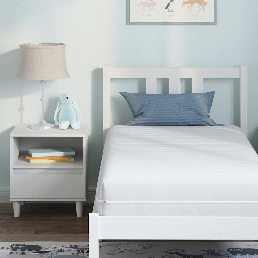Colchão com Camada de Coco Branco 80 x 160 cm Mola Pocket