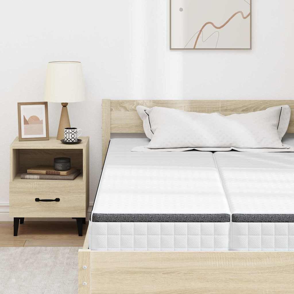 Colchão 2 pcs Branco e Cinza 60 x 200 cm Mola Bonell