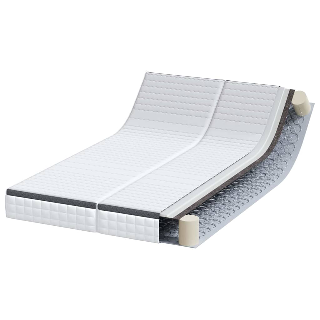 Colchão 2 pcs Branco e Cinza 60 x 200 cm Mola Bonell