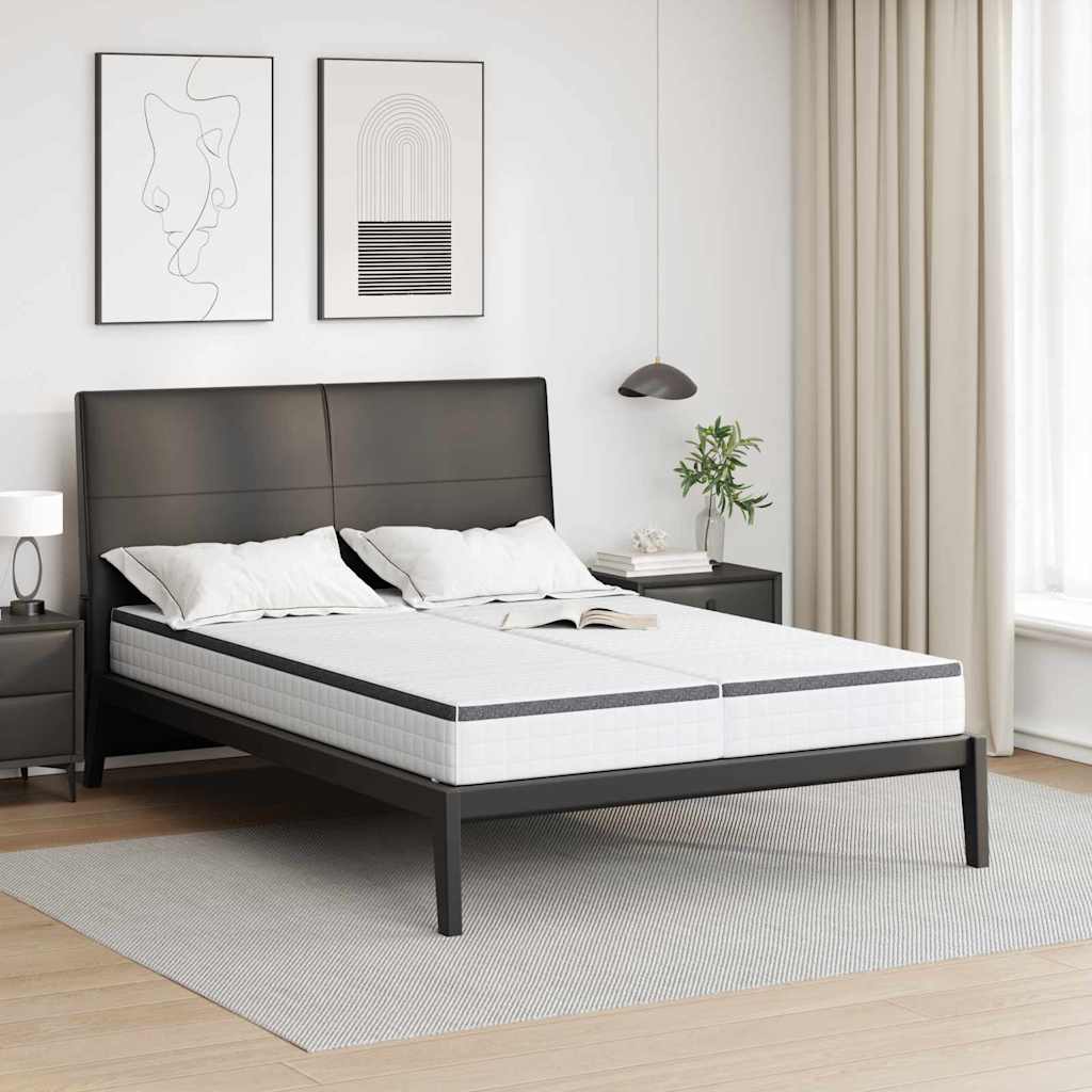 Colchão 2 pcs Branco e Cinza 70 x 200 cm Mola Bonell
