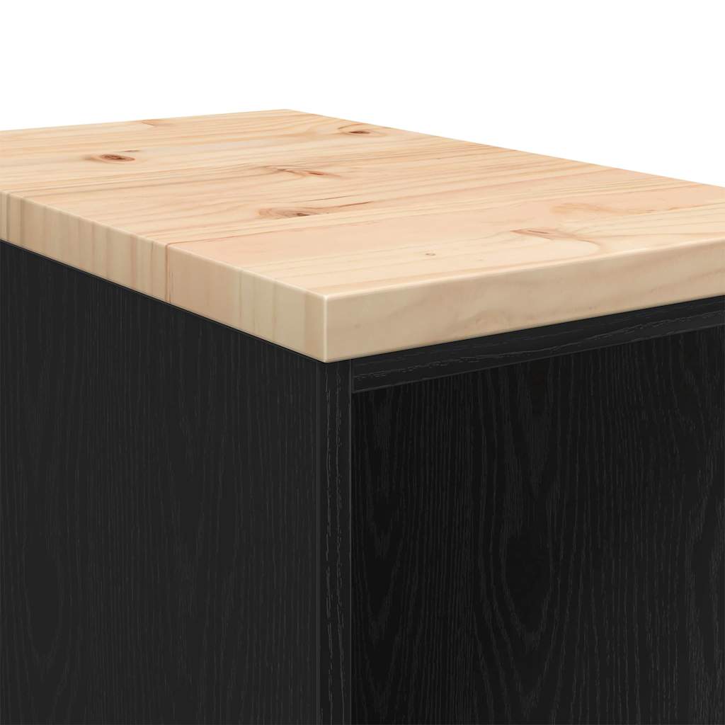 Armário de arrumação de garagem Preto 30x51x85 cm