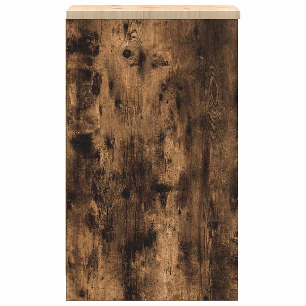 Armário de arrumação de garagem carvalho fumado 30x51x85 cm