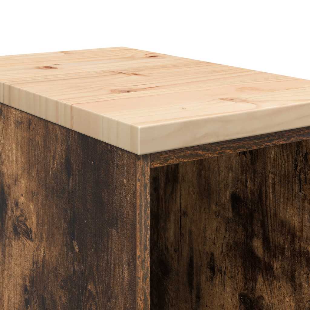 Armário de arrumação de garagem carvalho fumado 30x51x85 cm