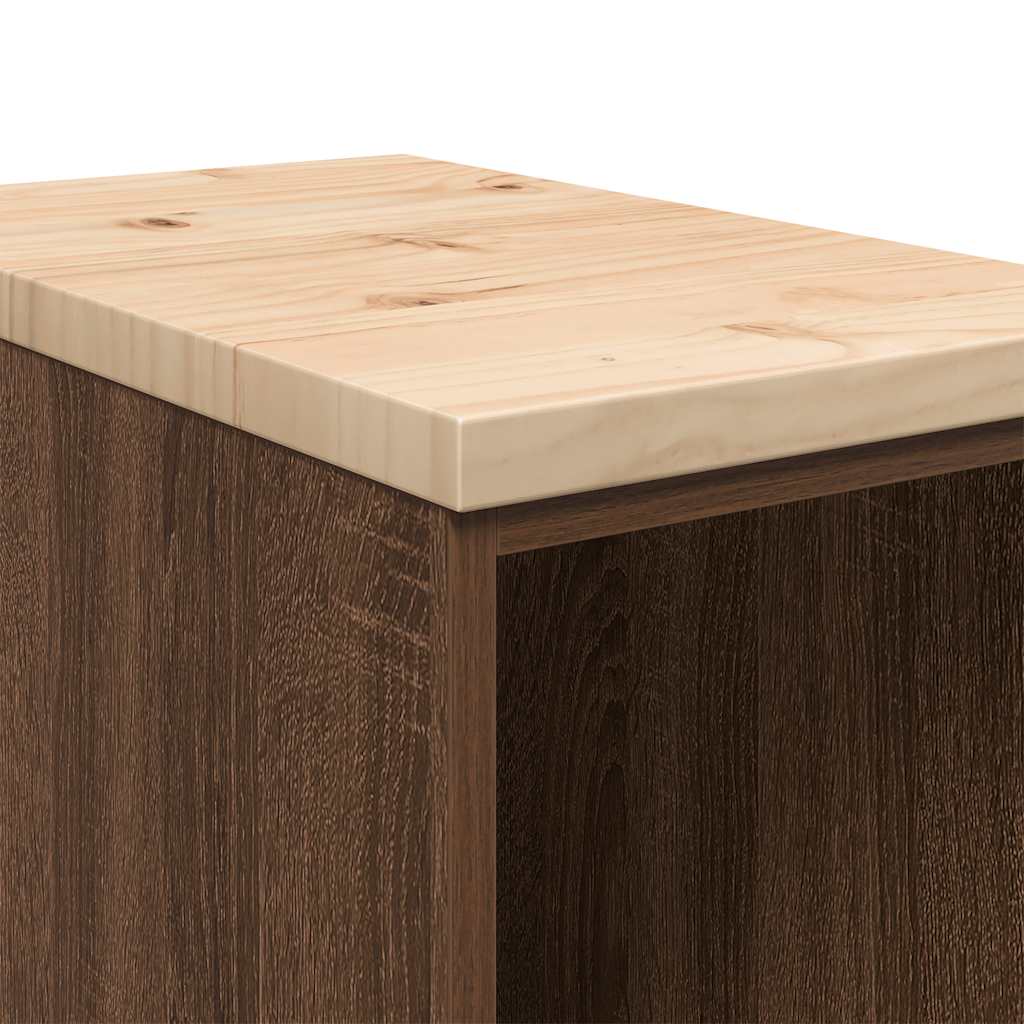 Armário de arrumação de garagem carvalho castanho 30x51x85 cm