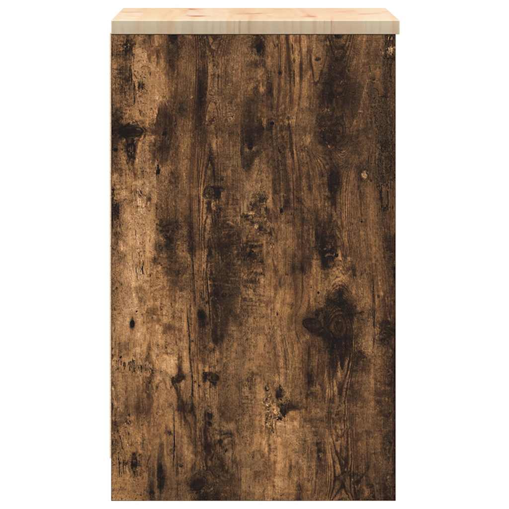 Armário de arrumação de garagem Carvalho fumado 40x51x85 cm