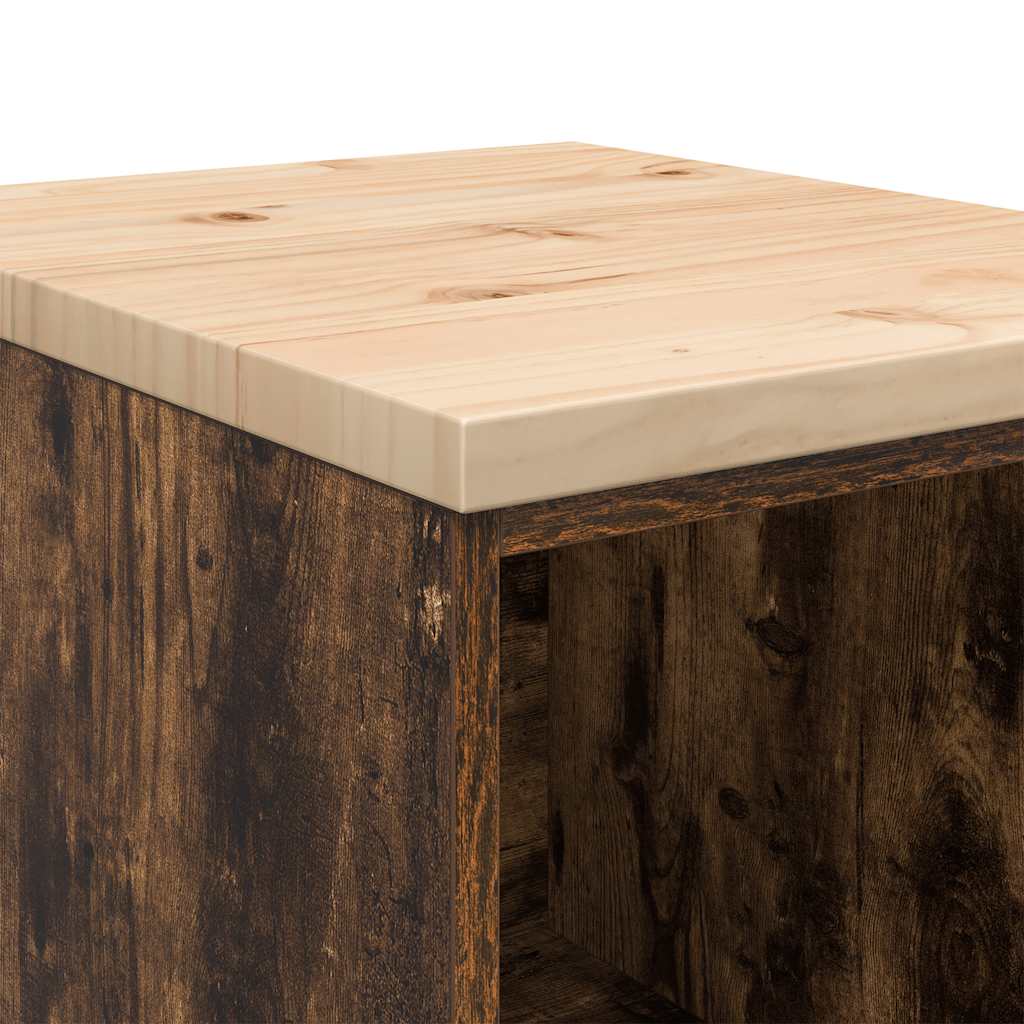 Armário de arrumação de garagem Carvalho fumado 40x51x85 cm